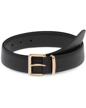 Miu Miu Cinturón Con Hebilla Del Logo - Negro