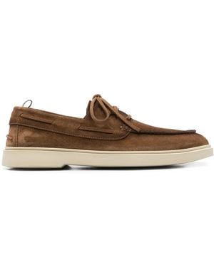 Officine Creative Suede Boat Shoes - Brown