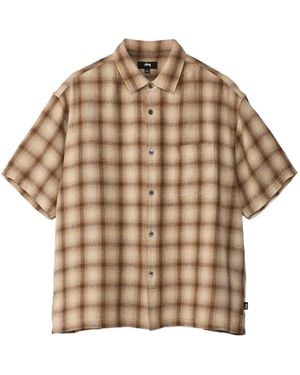 Stussy Plaid Short Sleeve Shirt - Natural