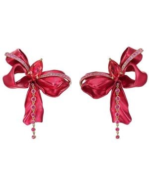 Anabela Chan 18Kt Cupid's Bow Ruby Earrings - Red