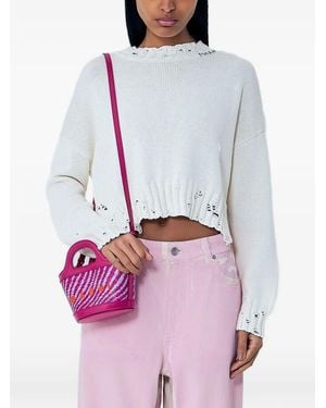 Marni Pull Côtelé En Cachemire - Gris