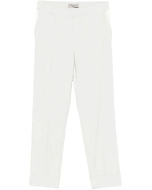 D.exterior Elasticated-Waistband Turned-Up-Cuffs Pants - White