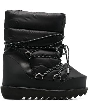 Sacai Gesteppte Schnürstiefel - Schwarz