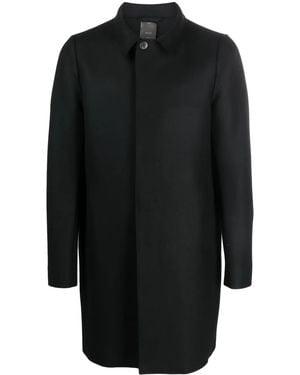 SAPIO Single-Breasted Cotton-Wool Coat - Black