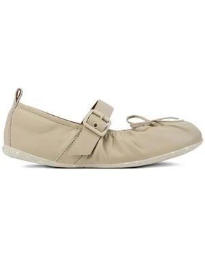 Camper Wabi Buckle Bow Ballet Flats - White