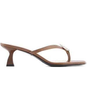 NODALETO Dona Ariel Star-Detail Sandals - White