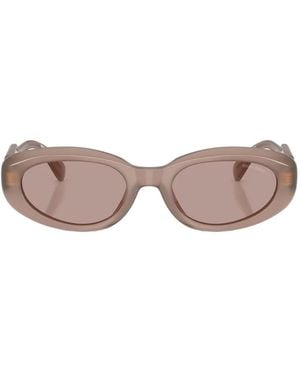 Miu Miu Gafas De Sol Con Montura Oval - Rosa