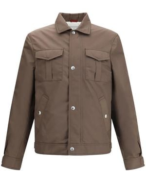 Brunello Cucinelli Flap-Pocket Shirt Jacket - Brown