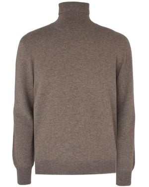 Agnona Turtle-Neck Jumper - Brown