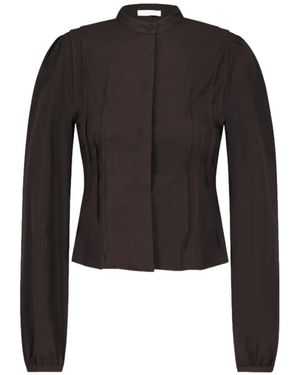 Amomento Pintuck Slim Shirt - Black