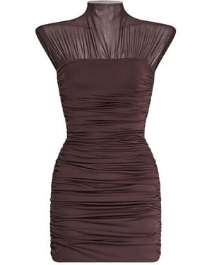 SER.O.YA Paola Ruched Mini Dress - Purple