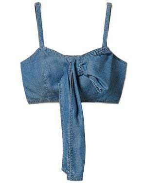 Twinset Denim Bustier Top - Blue