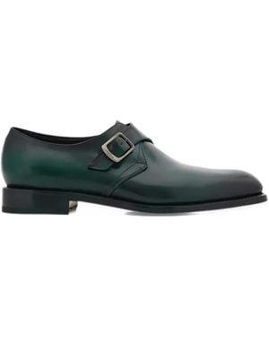 Ferragamo Tramezza Single Monkstrap Shoes - Green