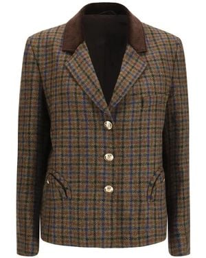 Blazé Milano Shelley Tweed Blazer - Brown