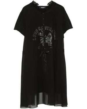 Undercover Vestido Corto Con Estampado Gráfico - Negro