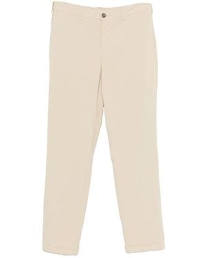 40 Weft Button-Fastening Pants - White
