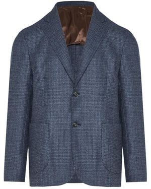 Barba Napoli シングルジャケット - ブルー