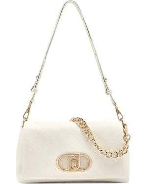 Liu Jo Medium Lapuffy Flap Shoulder Bag - White