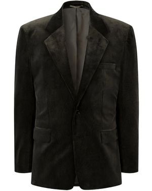 MAN ON THE BOON. Notched-Lapel Corduroy Blazer - Black