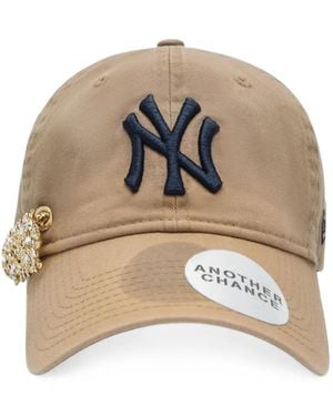 ANOTHER CHANCE Crystal-Embellished Logo-Embroidered Cap - Natural