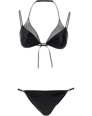 ALLIS BEACHWEAR Ella Tulle Triangle Bikini - White