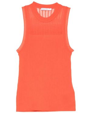 Patrizia Pepe Round-Neck Sleeveless Tank Top - Red