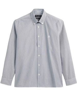 Marc O' Polo Striped Button-Down Shirt - Grey