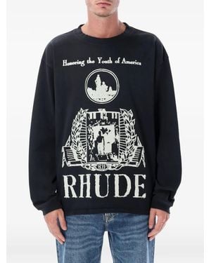 Rhude Long-Sleeve T-Shirt - Blue