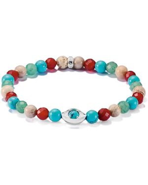 Thomas Sabo Pulsera Con Motivo De Ojo Y Cuentas - Blanco