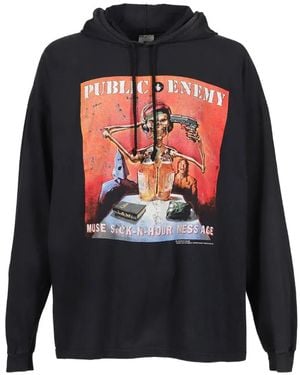 Earthling Collective Public Enermy Graphic-Print Hoodie - Black