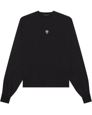 PLACE OF ELMS Logo-Embroidery Long-Sleeve T-Shirt - Black