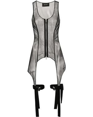 Simone Rocha Sleeveless Sheer Top - Black