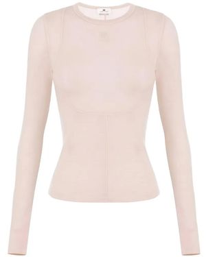 Elisabetta Franchi Embroidered-Logo T-Shirt - White