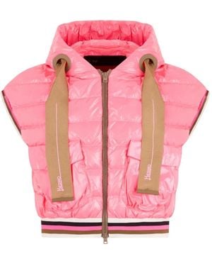 Herno Hooded Sleeveless Gilet - Pink