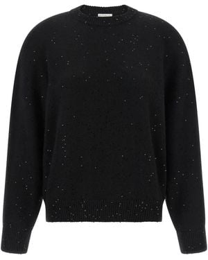 Brunello Cucinelli Jersey Con Aplique De Lentejuelas - Negro
