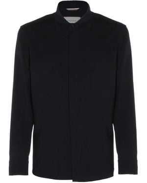 Canali Button-Detail Shirt Jacket - Black