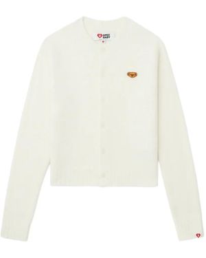 A Bathing Ape Embroidered Cardigan - White
