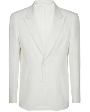 MARSĒM Single-Breasted Blazer - White