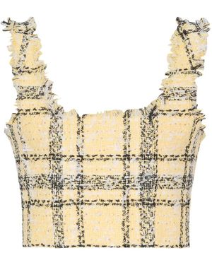Balmain Glittered Tweed Top - Metallic