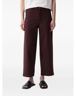 Marc O' Polo Barrel Wide-Leg Cropped Trousers - Red