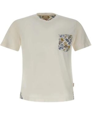 Bob Beach Paisley-Pocket T-Shirt - White