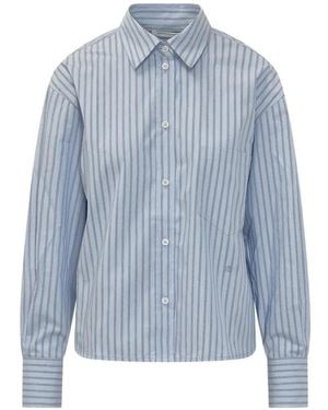 Victoria Beckham Ellys Striped Shirt - Blue