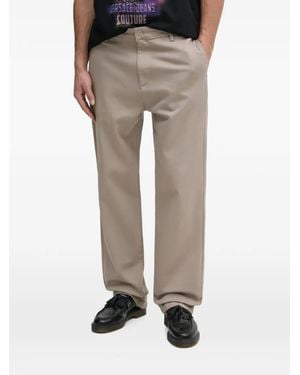 Alpha Industries Logo-Patch Straight-Leg Pants - Natural