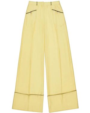 Bally Silk Tailored Pants - Yellow