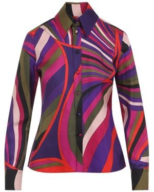 PUCCI Blouse Met Abstracte Print - Rood