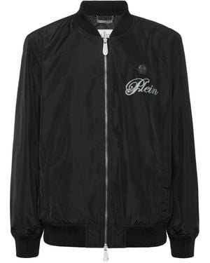 Philipp Plein Jacket With Appliqués - Black