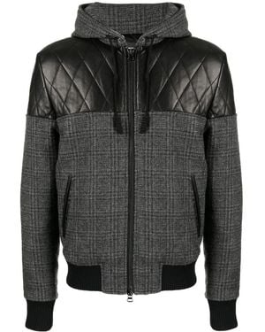 Private Stock Panelled-Design Hooded Jacket - Black