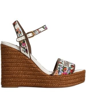 Dolce & Gabbana Sandalen Met Logo - Bruin