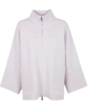 D.exterior Cappotto Con Zip - Bianco