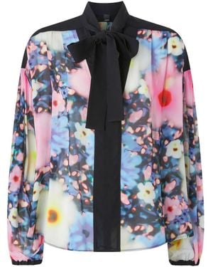 Pinko Bluse Mit Blumen-Print - Blau